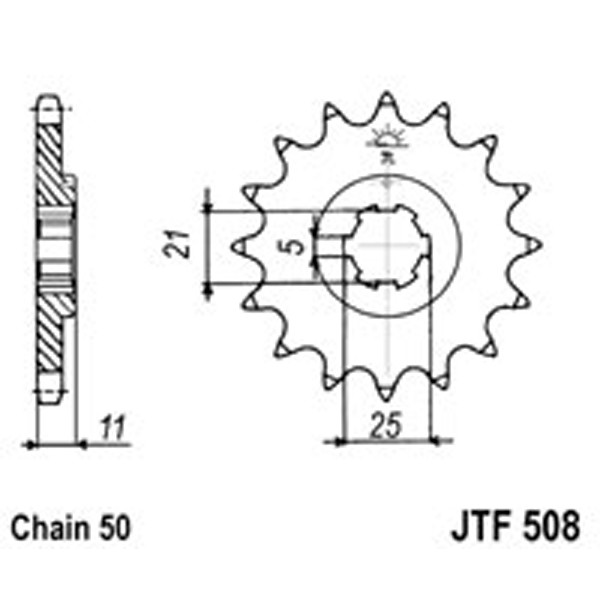 JT JT Gear Box Sprockets G/B 508-16T KAW